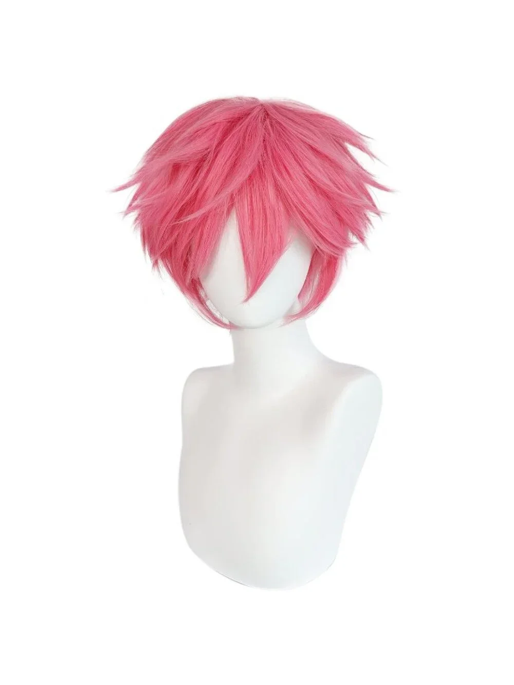 Men's Pink Synthetic Fiber Short Blonde Golden Cosplay Modern Wigs